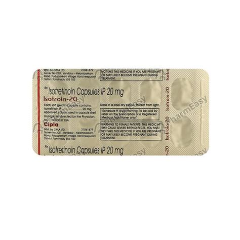 Isotroin 20 Capsule: Uses, Side Effects, Price, Dosage & More Info ...