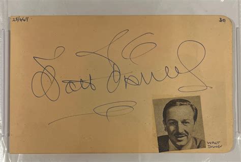 Walt Disney Autograph – BC Vintage
