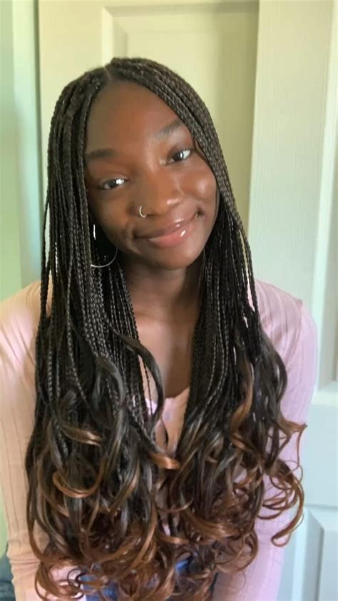 French Curl Box Braids Tutorial 的图像结果