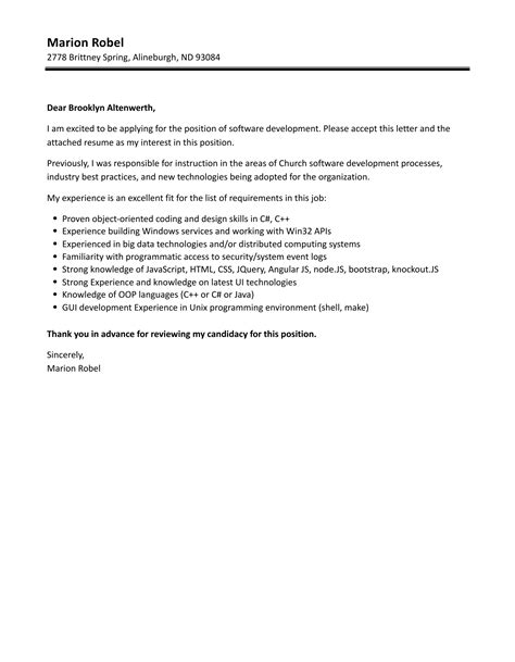 Image result for Software Development Requirement Letter Sample