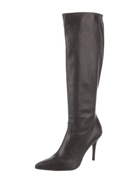 Stuart Weitzman Leather Boots w/ Tags - Black Boots, Shoes - WSU299774 ...