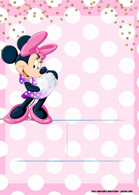 Minnie Mouse Invitation Template – Editable and FREE Download | Minnie ...