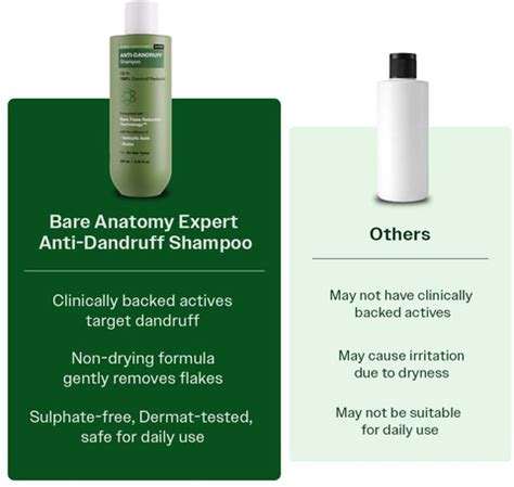 BARE ANATOMY Anti Dandruff Shampoo | Reduces Up to 100% Dandruff ...