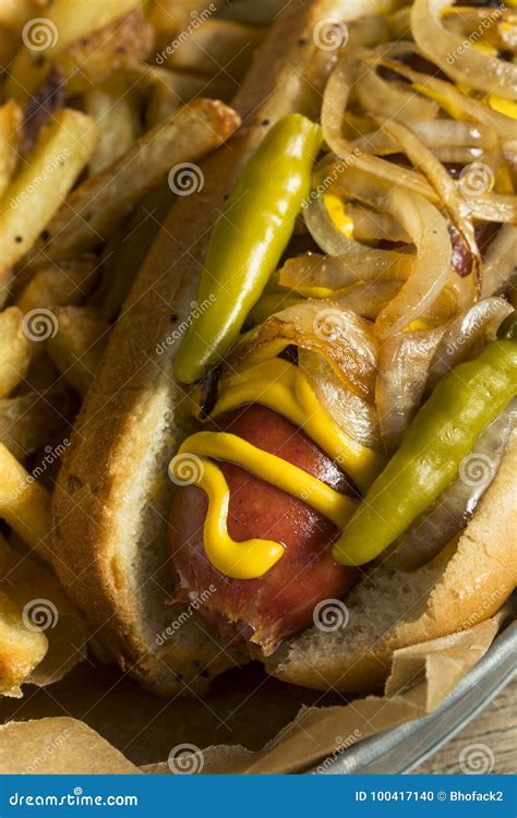 Homemade Chicago Style Polish Sausage Stock Photo - Image of smoked ...