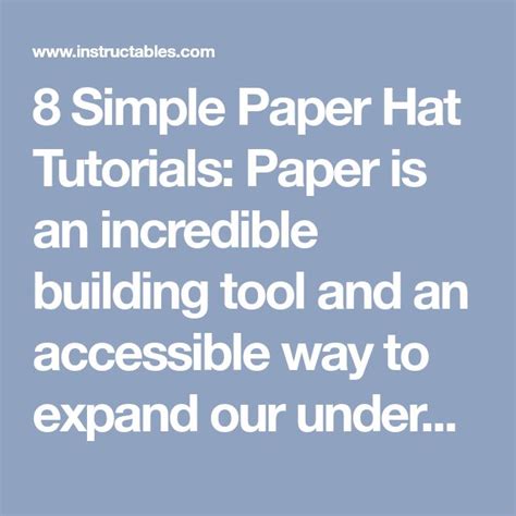 Image result for Paper Hat Tutorial