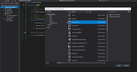 Adding New Windows Form C 的图像结果