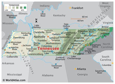 Simple Tennessee Map