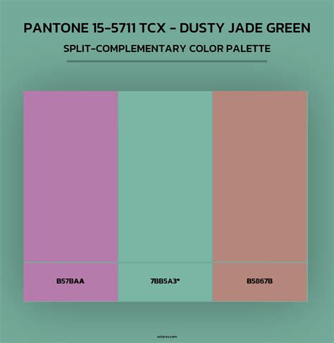 PANTONE 15-5711 TCX - Dusty Jade Green color palettes - colorxs.com