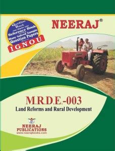 Neeraj Publication IGNOU MRDE-003 Land Reforms and Rural Development In ...