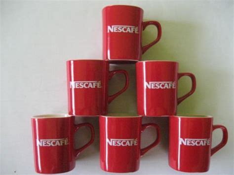 Nescafé © Coffee Mug (Red, Pack of 6). (Ceramic) : Amazon.in: Home ...
