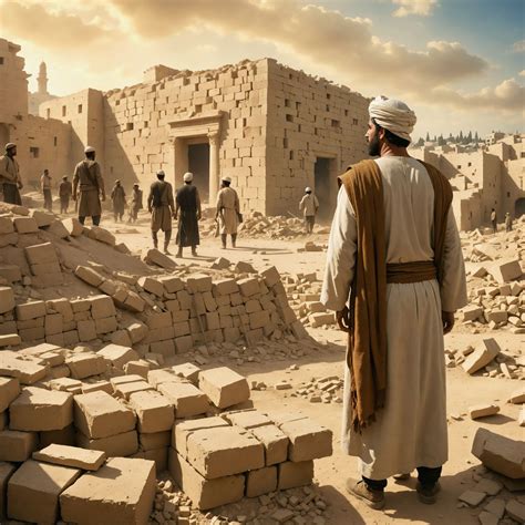 Ezra Supervising the Rebuilding of the Temple HD - AI Generated Artwork ...