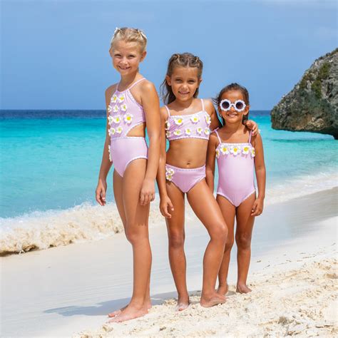Crochet Lavender Daisy Girls One Piece Swimsuit 6m-8 - Shade Critters