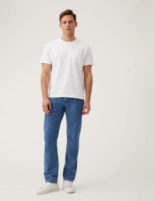 Pure Cotton Straight Fit Jeans