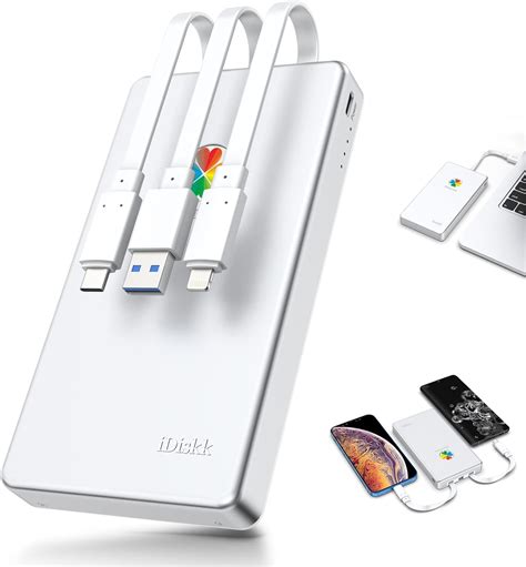 iDiskk 2TB(2000GB) External lightning iPhone Hard drive,MFi Certified 3 ...