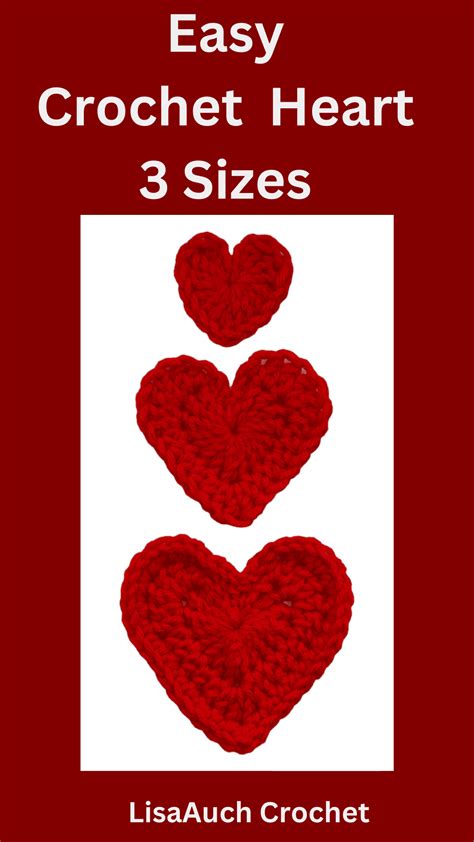 Crochet Heart 3 Sizes at David Headrick blog