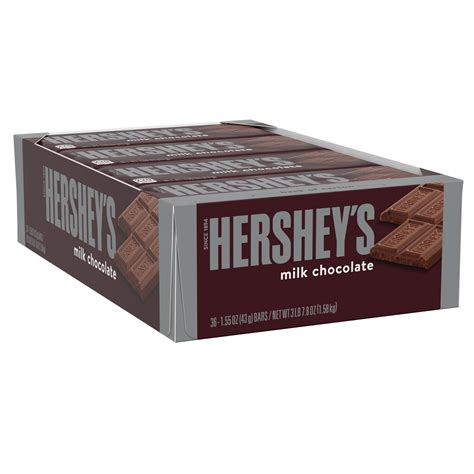 Buy HERSHEY'SMilk Chocolate Candy Bars, 1.55 oz (36 Count) Online at ...