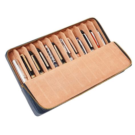 Arista | Pen Leatherette | Pen Case For 12 Pens - Blue – Writing Wonders
