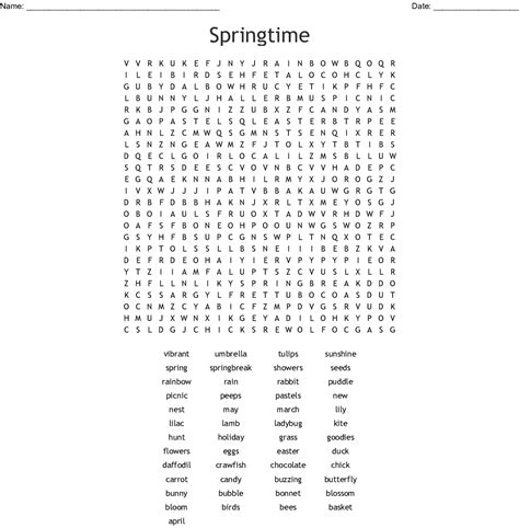 Image result for Spring Word Search Printable