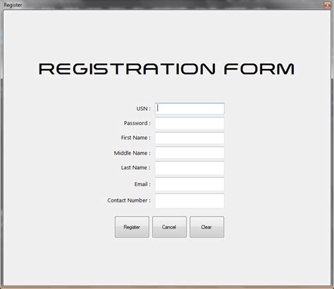 Image result for How to Create Registration Form in MySQL MVC