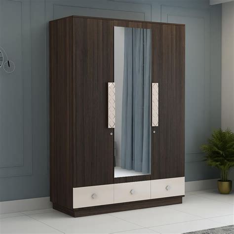 Buy Spectra Compressed Wood Three Door Wardrobe from Home Centre at ...