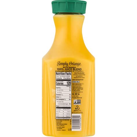 Simply Orange Mango Juice Nutrition Facts | Besto Blog