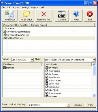 Convert .dbf to Excel 的图像结果