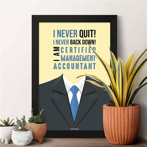 ArtinKart- Motivational Certified Management Accountant Framed Poster ...