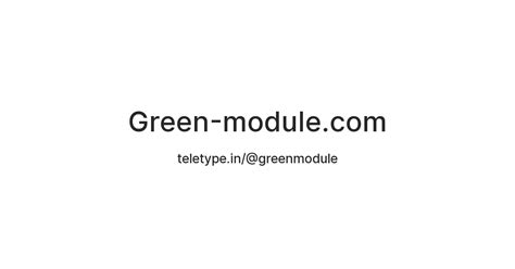 Green-module.com — Teletype