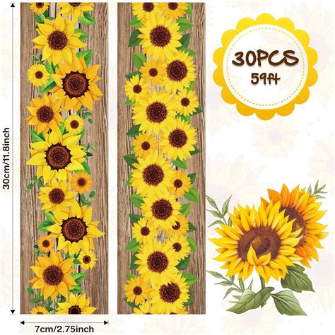 Buy Sunflower Border Fall Bulletin Board Classroom Bulletin Border Wall ...