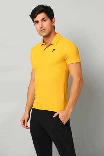 KA53 Polo Collar Tshirt | Yellow – ka53mensclub