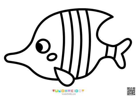 Printable Fish Template and Coloring Pages for Kids
