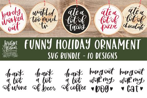 Funny Round Ornament SVG, Christmas Ornament SVG, Ornament Quote Svg ...