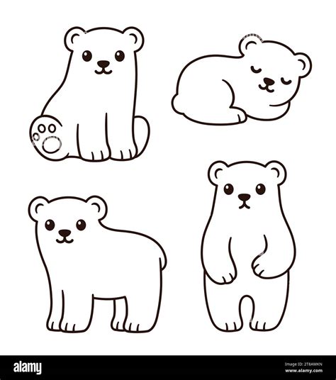 How To Draw A Polar Bear Outline