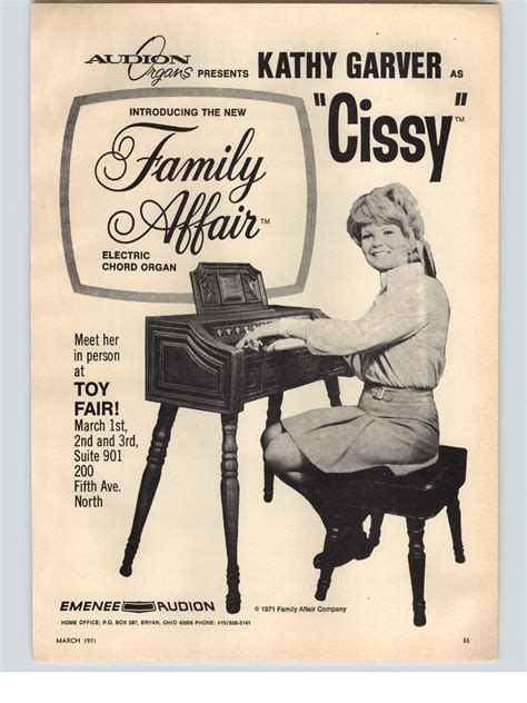 1971 PAPER AD Kathy Garver Cissy Family Affair Emanee Aidion Electric ...