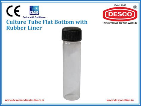 Culture Tube Flat Bottom with Rubber Liner| Manufacturer, Exporter ...