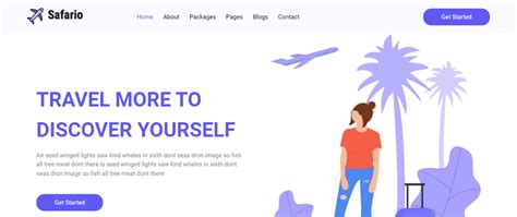 Travel Website Using CSS and HTML 的图像结果