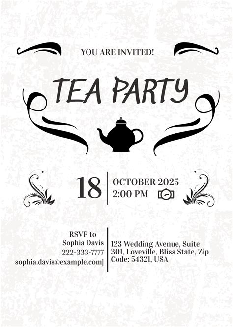 Images Of Printable Tea Party Invitation
