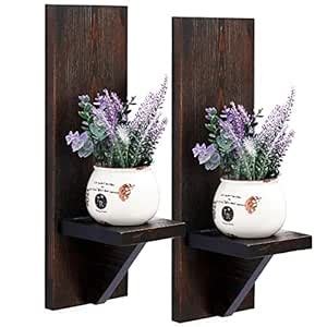 WELLAND Wall Mount Rustic Candle Holders Wall Planter Holder Hanging ...