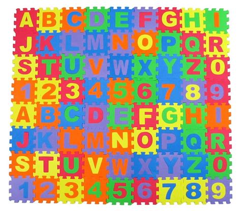 Alphabet and Number Foam Floor Puzzle Set for Kids