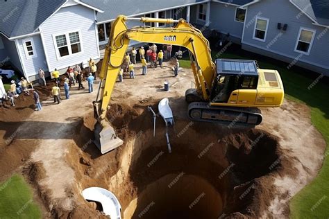Image result for Backhoe Digging Hole