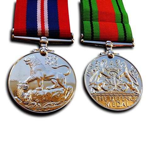 Goldbrothers13 Military Medals War Medal & Defence Medal WW2 British ...