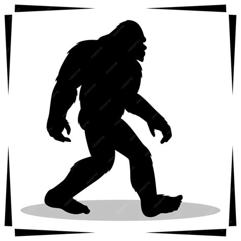 Premium Vector | Bigfoot silhouette illustrations Bigfoot silhouette icons Bigfoot Vector ...