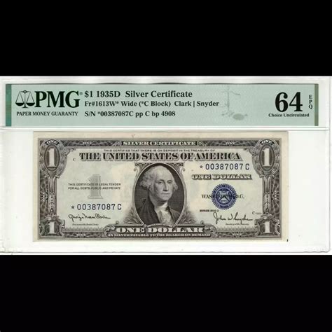 $1 1935-D blue seal. Small Silver Certificates 1613W - Kearney Coin Center