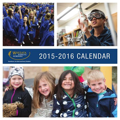 2015-2016 Wayzata Public Schools Calendar by Wayzata Public Schools - Issuu