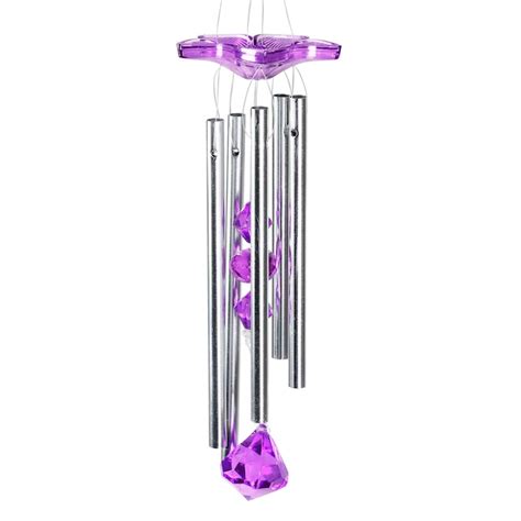 Exhart 17.99-in Multicolor Metal Hummingbird Wind Chime in the Wind ...