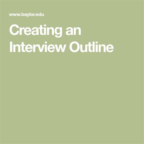Interview Outline Example 的图像结果