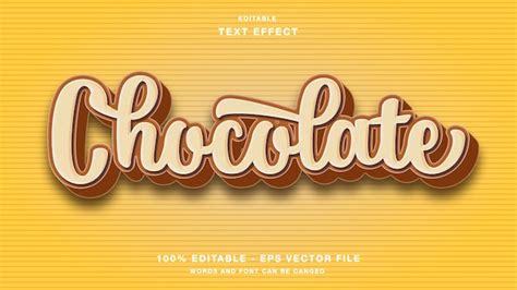 Chocolate 3d editable text effect | Premium Vector