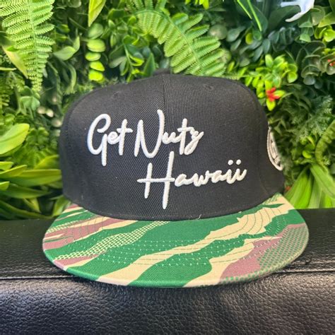 Get Nutz Hawai‘i Snapback Hat – Camo Brim — Leilanis Attic