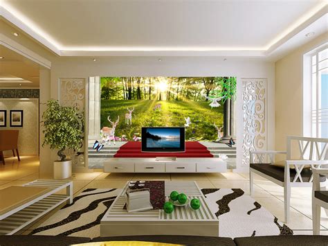 新中式山水墙纸电视背景墙定制壁画无缝客厅沙发卧室壁纸3d墙布-阿里巴巴