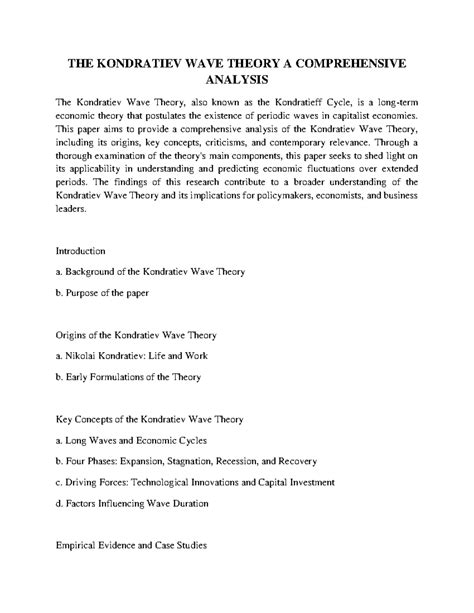 Kondratiev Wave 的图像结果